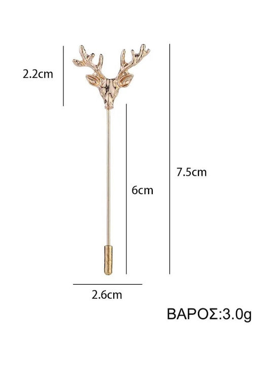 Χρυσαφί Καρφίτσα Πέτου Reindeer