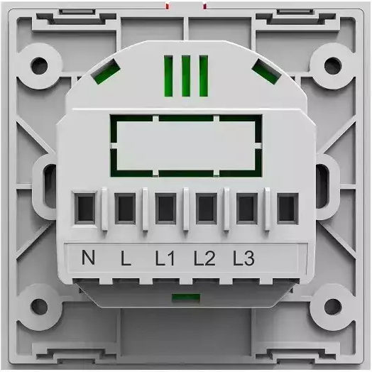 Comutator De Perete Electric Încastrat Tactil Wi-Fi Triplu Cu Ramă Mediu Alb