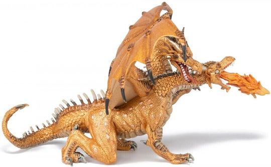 Papo Dragon Cu Două Capete Aurie 11.2 cm (Diferite Modele)