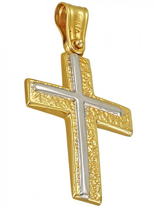 Cross Gold White Gold Detail St24854f 9 Carats
