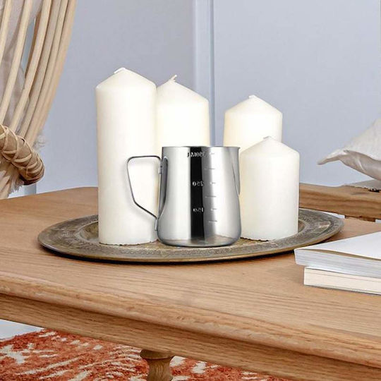 Siks Cană Pentru Lapte Gradată Pitcher Pentru Spumare Lapte Cappuccino Stil Barista Cu Mâner 300 Ml Oțel Inoxidabil