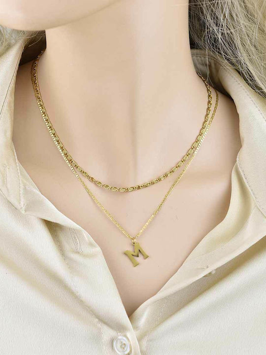 Maiandros Chain Gold 3mm Αλυσίδα Λαιμού Ανοξείδωτο Ατσάλι 316l 40 Cm Maiandros Chain Gold 3mm Αλυσίδα Λαιμού Ανοξείδωτο Ατσάλι 316l 40 Cm