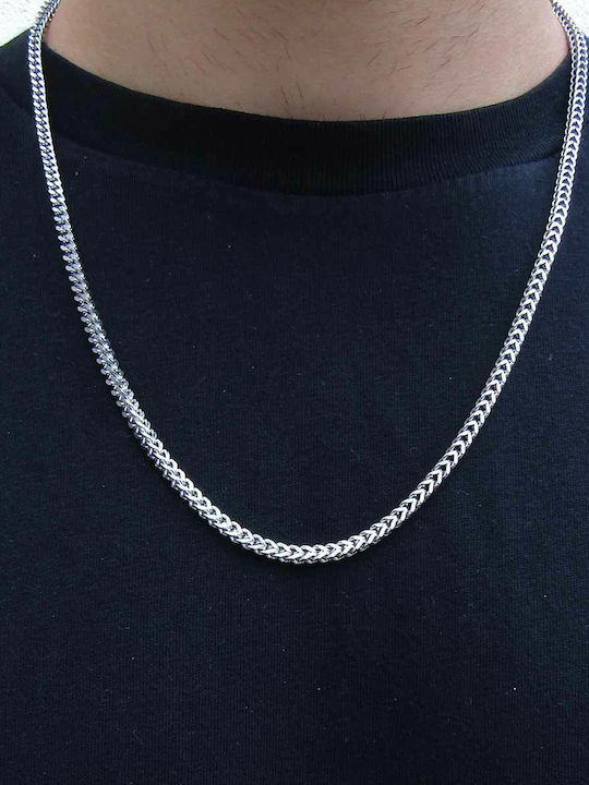 Sterling Chain Argint 4mm Lanț Gât Oțel Inoxidabil 316l 55 Cm Sterling Chain Argint 4mm Lanț Gât Oțel Inoxidabil 316l 55 Cm