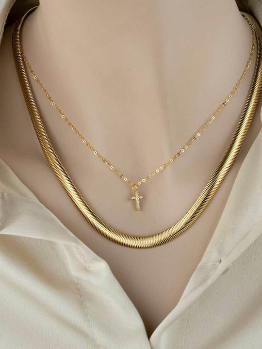 Goldjewels Αλυσίδα Λαιμού Επιχρυσωμένη από Ατσάλι Goldjewels Αλυσίδα Λαιμού Επιχρυσωμένη από Ατσάλι