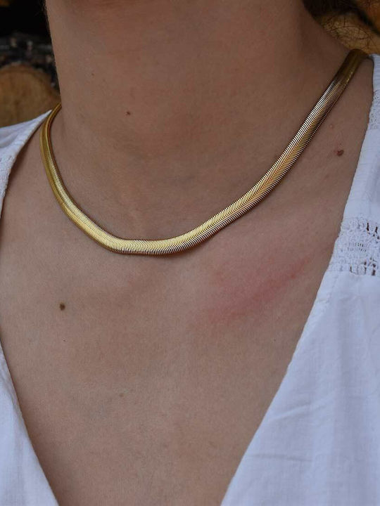 Dennis Snake Chain Gold 6mm Stainless Steel 60 Cm