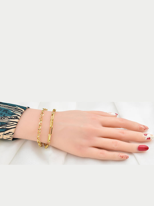 Apoline Gold Bracelet 5mm Stainless Steel 316L 16-17 cm