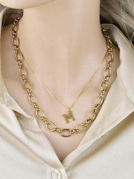 Circle Chain Златна 10мм Вериги Врат Неръждаема Стомана 316l 40 См