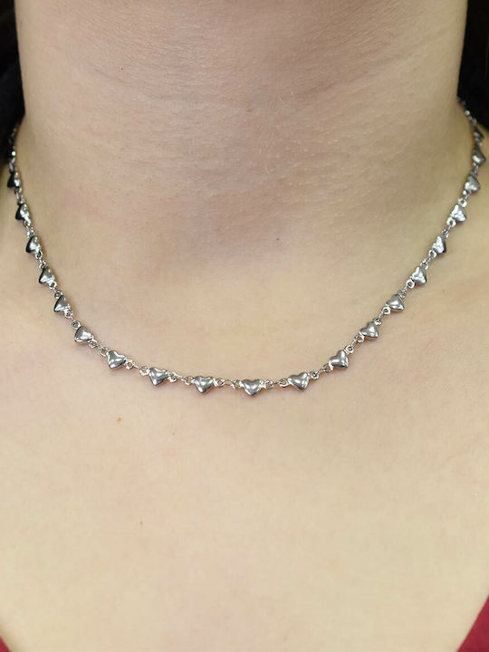 Eros Chain Silver 5mm Αλυσίδα Λαιμού Ανοξείδωτο Ατσάλι 316l 40 Cm