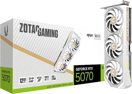 Zotac GeForce RTX 5070 12GB GDDR7 AMP White Edition Κάρτα Γραφικών