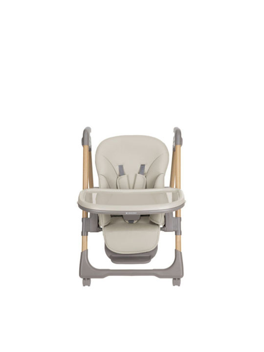 Kikka Boo Olive Foldable Highchair & Leatherette Seat Beige