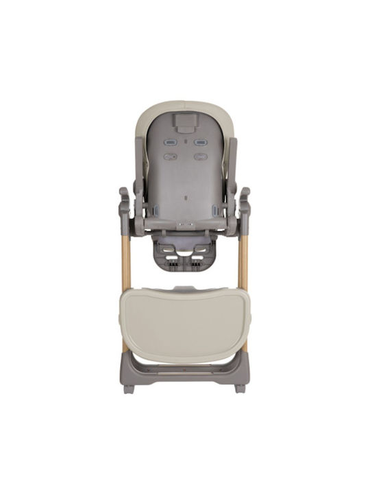 Kikka Boo Olive Foldable Highchair & Leatherette Seat Beige