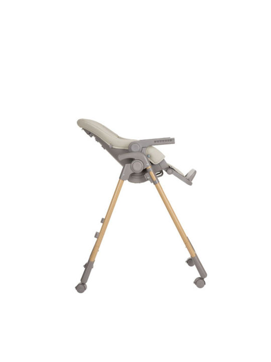 Kikka Boo Olive Foldable Highchair & Leatherette Seat Beige