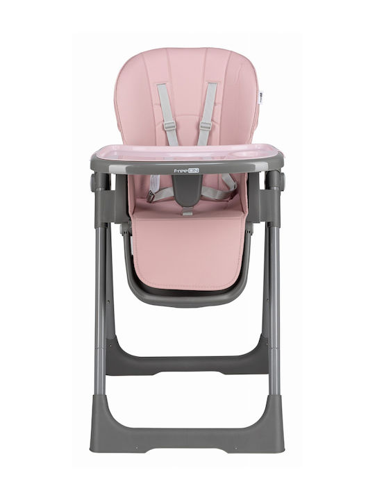 FreeOn And Foldable Baby Highchair with Adjustable Height Pink