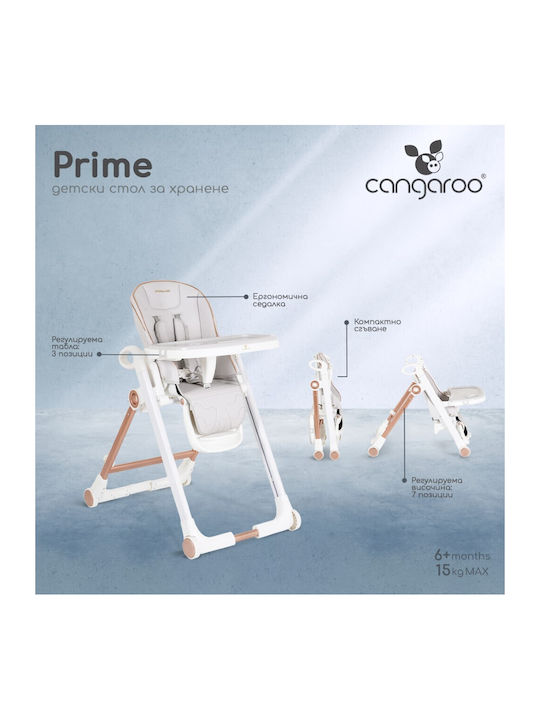 Cangaroo Prime Foldable Highchair Prime Dark Grey