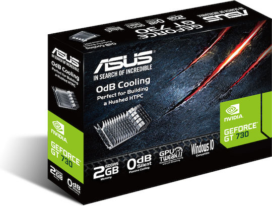 Asus GeForce GT 730 2GB GDDR5 Silent with Brackets Κάρτα Γραφικών