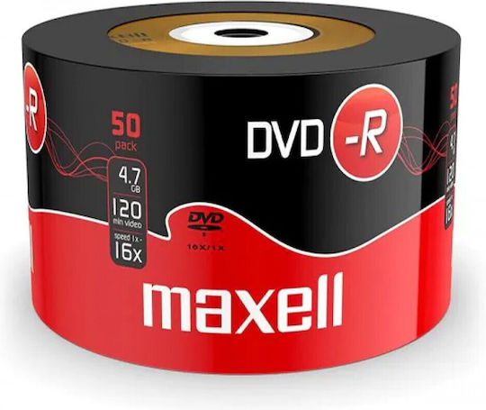 Maxell Beschreibbare DVD-R 16x 4.7GB Kuchenbox 50Stück