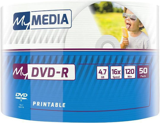 Verbatim Εγγράψιμα DVD-R 16x Printable 4.7GB Cake Box 50τμχ
