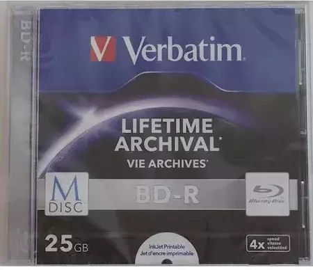 Verbatim M-Disc Εγγράψιμο BD-R 4x Printable 25GB 1τμχ