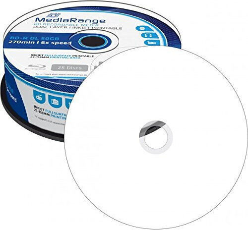 MediaRange Inscripționabile BD-R 6x Strat dublu 50GB Cutie pentru prăjituri 25buc