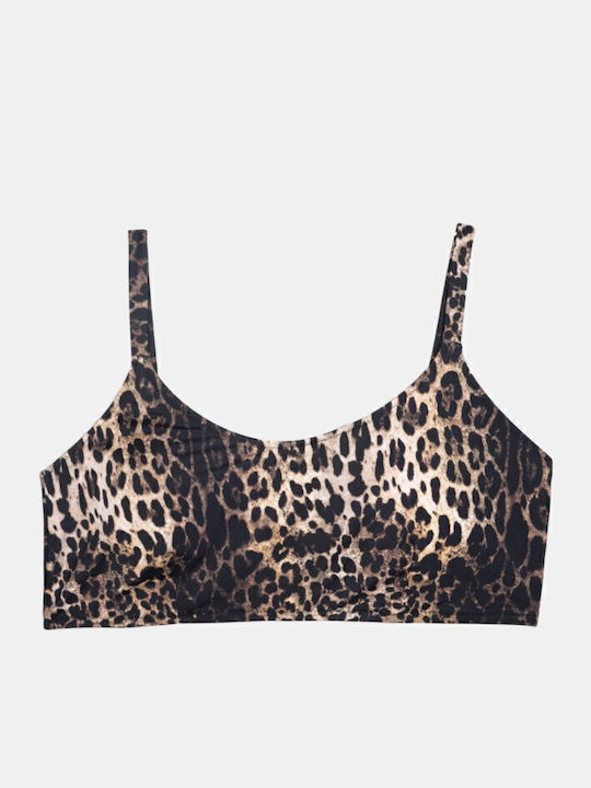 BP-1611 Bikini Top Animal Print Brown