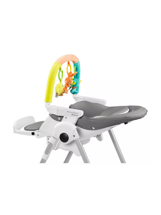 Peg Perego Prima Pappa Follow Me Plus Αναδιπλούμενο Καρεκλάκι Φαγητού με Ρυθμιζόμενο Ύψος Ice