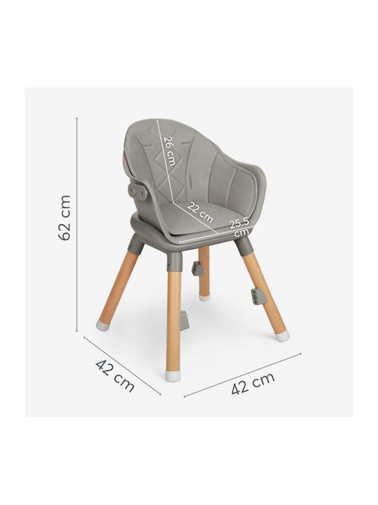 Kikka Boo Woody Baby Highchair 2 in 1 Gray