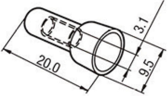 Cable Terminals 22-14awg Ce-2x/v0 150° Hvp Quantity: 100 Wire Caps 100 pcs