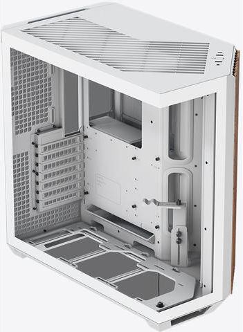 V1 Midi Tower Computer Case Wood White