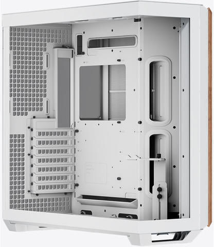V1 Midi Tower Computer Case Wood White