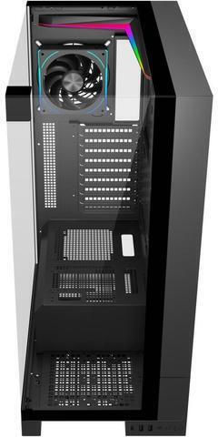 FSP/Fortron U691 Геймърска Ultra Tower Компютърна Кутия с Страничен Прозорец и ARGB Осветление Черна