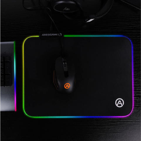 Spartan Gear Ares Gaming Mouse Pad Medium (350mm) με RGB Φωτισμό Μαύρο