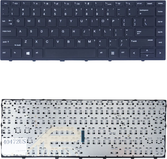 Πληκτρολόγιο Laptop για HP με Πλαίσιο και Διάταξη Αγγλικά (US) σε Μαύρο χρώμα