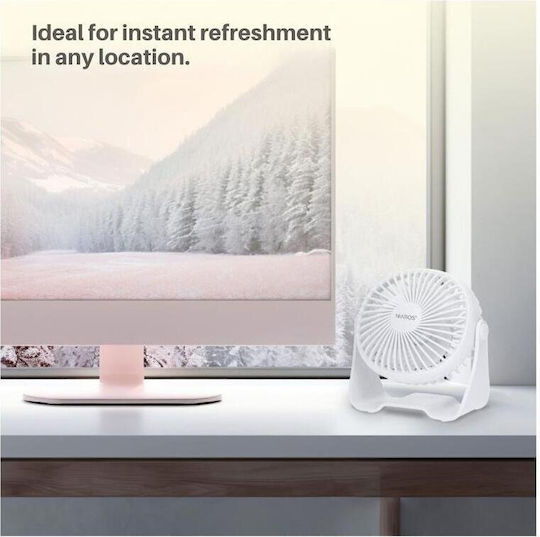Niaros USB Ventilator 3W Weiß 300010019
