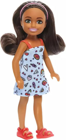 Păpușă Barbie Family Chelsea Păr Creol Sfânt Rochie Albastră