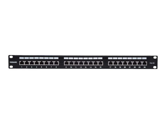 Intellinet Panou Patch Ecranat pentru Rack 1U 24 Porturi cat6a Negru