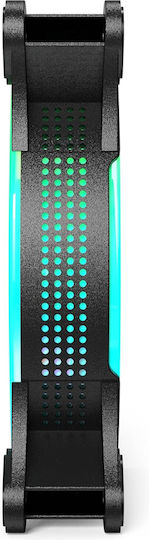 Redragon GC-F013 Gehäuselüfter 120mm (1200rpm) mit RGB-Beleuchtung und 4-Pin PWM-Verbindung 3 Stück