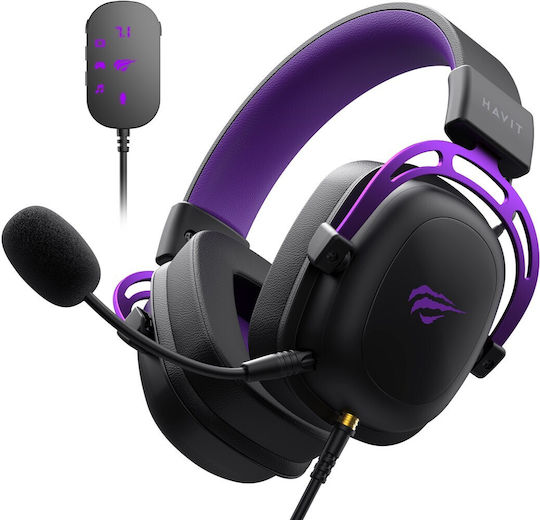 Havit H2002C+U Over Ear Gaming Headset με σύνδεση 3.5mm