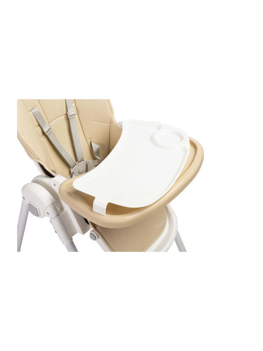 Caretero Large Foldable Baby Highchair Beige