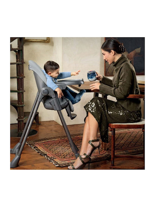 Cam Pappananna Foldable Baby Highchair 2 in 1 with Adjustable Height Beige