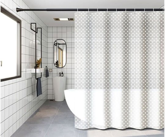 Ankor Peva Shower Curtain 180x180cm Grey Background Ankor Peva Shower Curtain 180x180cm Grey Background