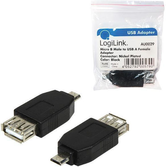 LogiLink AU0029 Konverter Micro-USB männlich zu USB-A weiblich 1Stück