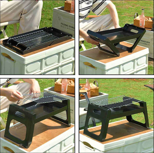 Mini Portable Charcoal Grill Folding 36x22x18cm