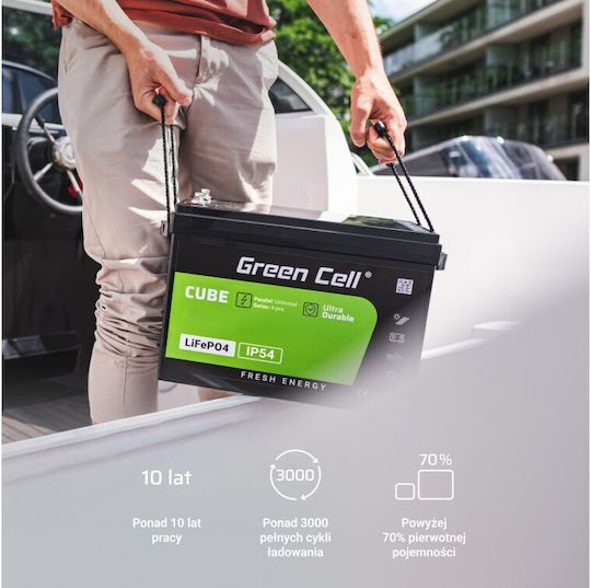 Green Cell Baterie UPS cu Capacitate 100Ah și Tensiune 12.8V LFPGC12V100AH 1buc