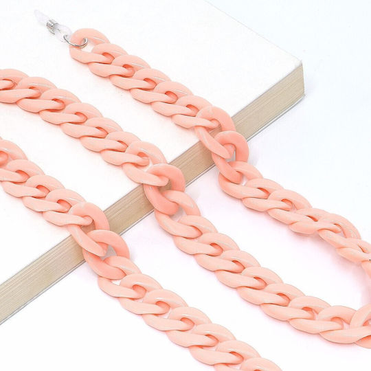 Salmon Acrylic Eyeglass Chain 75cm