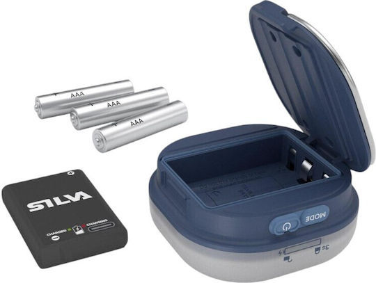 Silva Lanternă cu Baterie pentru Camping cu Lanternă Albastră