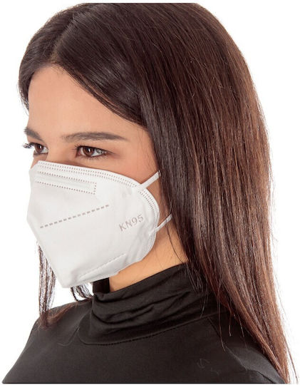 White 3D Non-Reusable Kn95 FFP2 5-Layer Protective Face Mask GB2626-2006 100 Pieces