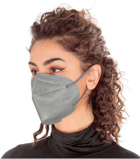 Gray 3D Protective Face Mask Non-Reusable Kn95 Ffp2 5 Layers Protection Gb2626-2006 100 Pieces Gray