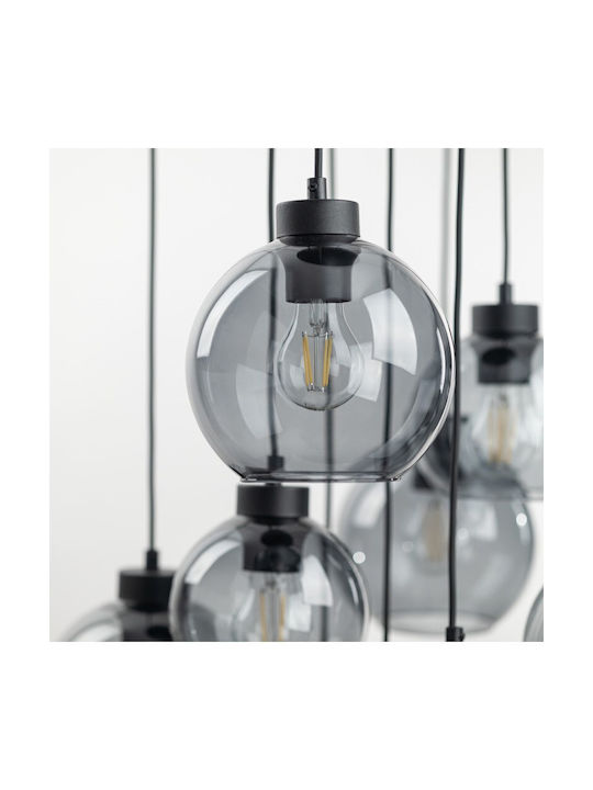 TK Lighting Cubus Pendant Light Black for 9 Bulbs E27 58cm