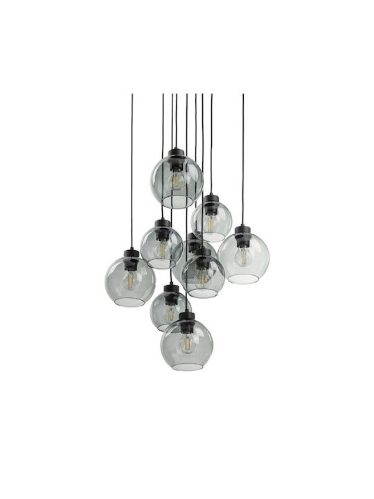 TK Lighting Cubus Pendant Light Black for 9 Bulbs E27 58cm