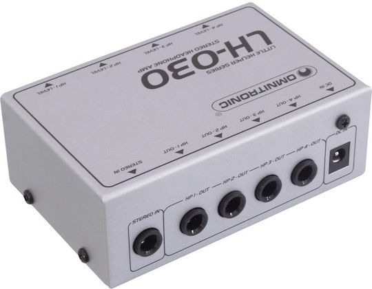 Omnitronic LH-030 LH-030 Schreibtisch Analog Kopfhörerverstärker 4 Kanäle mit Jack 6.3mm